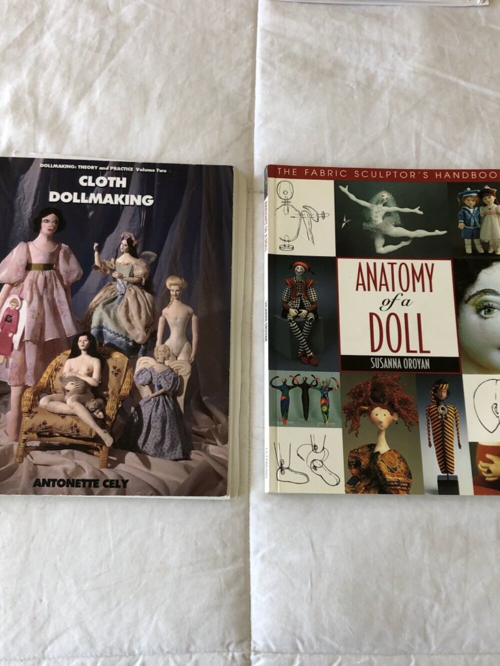 2 Dollmaking Books: Cloth Dollmaking by Cely + Anatomy of a Doll by Oroyan